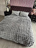 Велюрова тепла постільна білизна зі штучного хутра євро комплект/тепла постільна білизна Кролик, фото 2