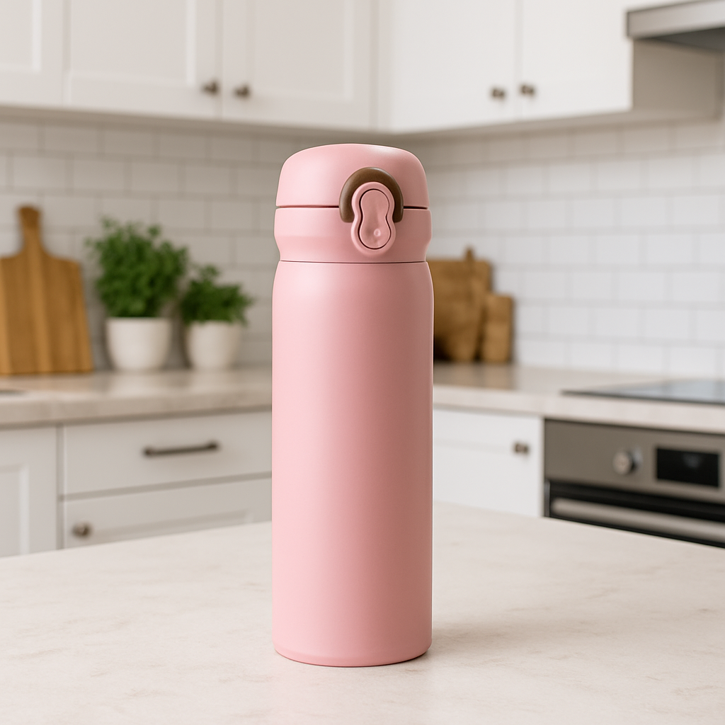 Термос для напоїв 460 мл з кришкою фліп-топ з нержавіючої сталі термокружка для води чаю, фото 1