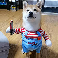 Костюм для домашніх тварин Чакі L на Хелловін різнокольоровий