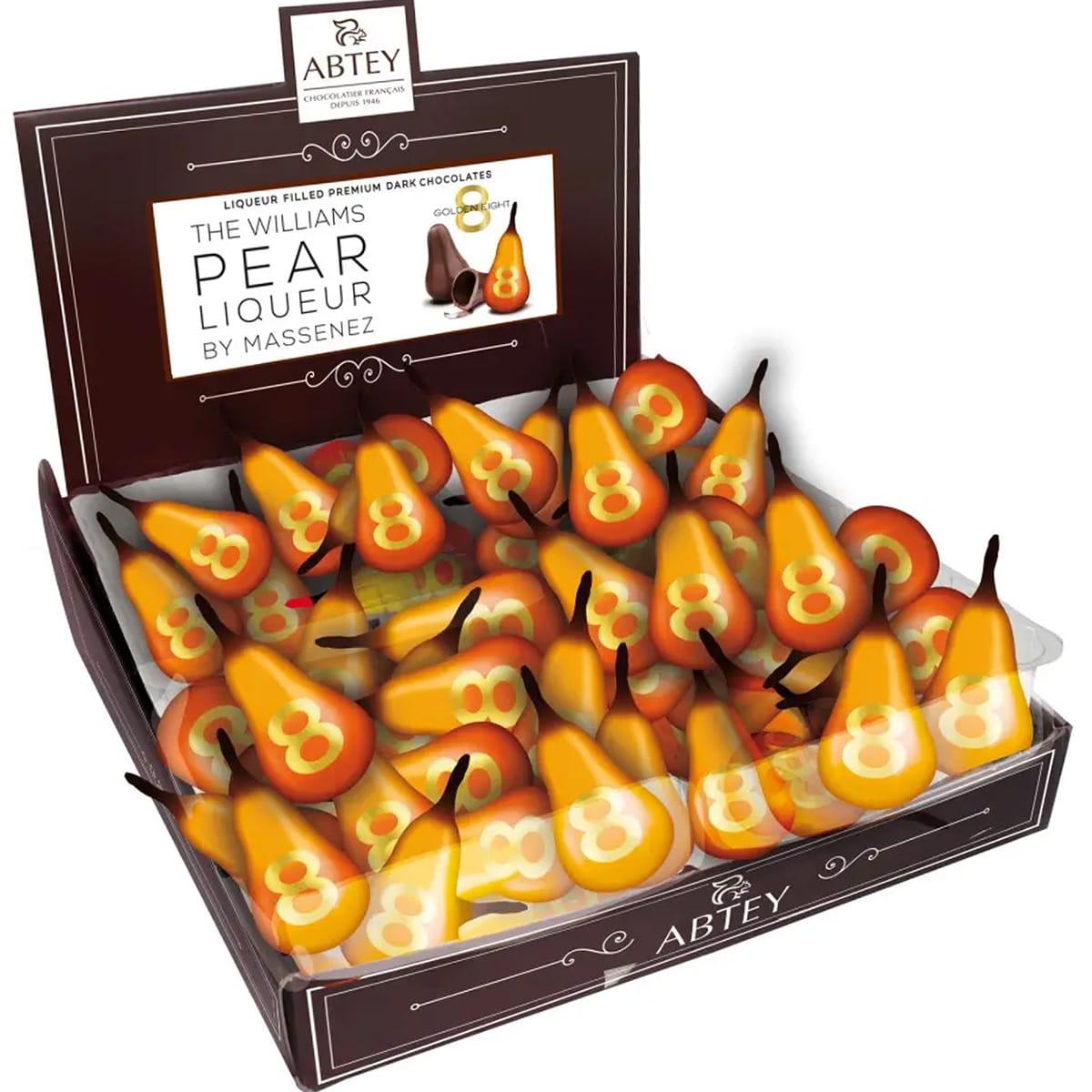 Цукерки шоколадні Abtey Золоті груші 8 Pear Liqueurs 700г (70шт)