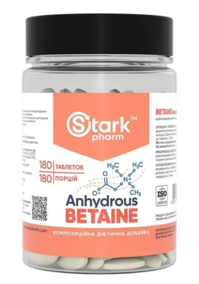 Харчова добавка Stark Pharm Betaine Anhydrous 500 мг 180 капсул, фото 1