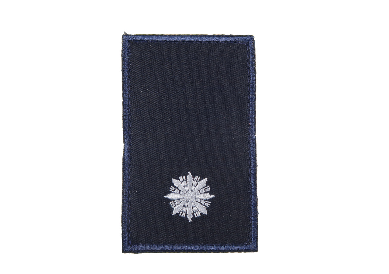 Погон поліції на липучці, воронове крило, Молодший лейтенант, 8*5см, фото 1