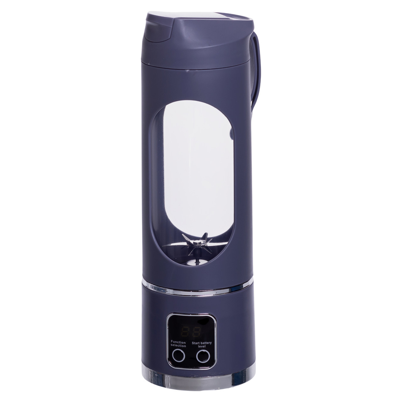 Портативний блендер для смузі на акумуляторі 450 мл блендер пляшка 25 Вт USB Сірий HP-11-10G, фото 1