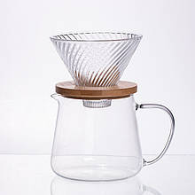 Набір для кави скляний заварник та пуровер 600 мл 64486-29