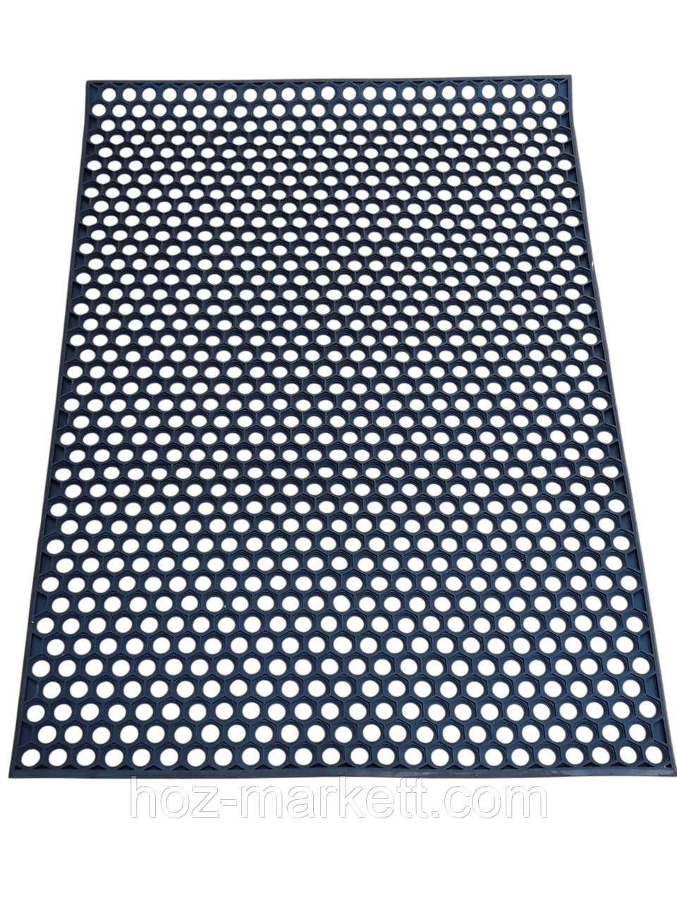 Килимок 115х80х1 см гумовий брудозахисний сота чорний, фото 1