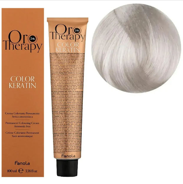 Крем-фарба безаміачна для волосся Fanola Oro Therapy №11/7 Superlight platinum blonde iris 100 мл, фото 1