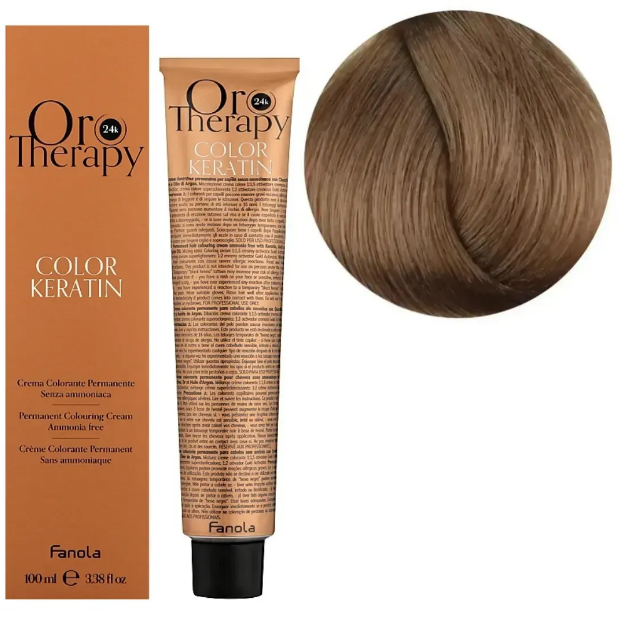 Крем-фарба безаміачна для волосся Fanola Oro Therapy №8/3 Light Blonde Golden 100 мл, фото 1