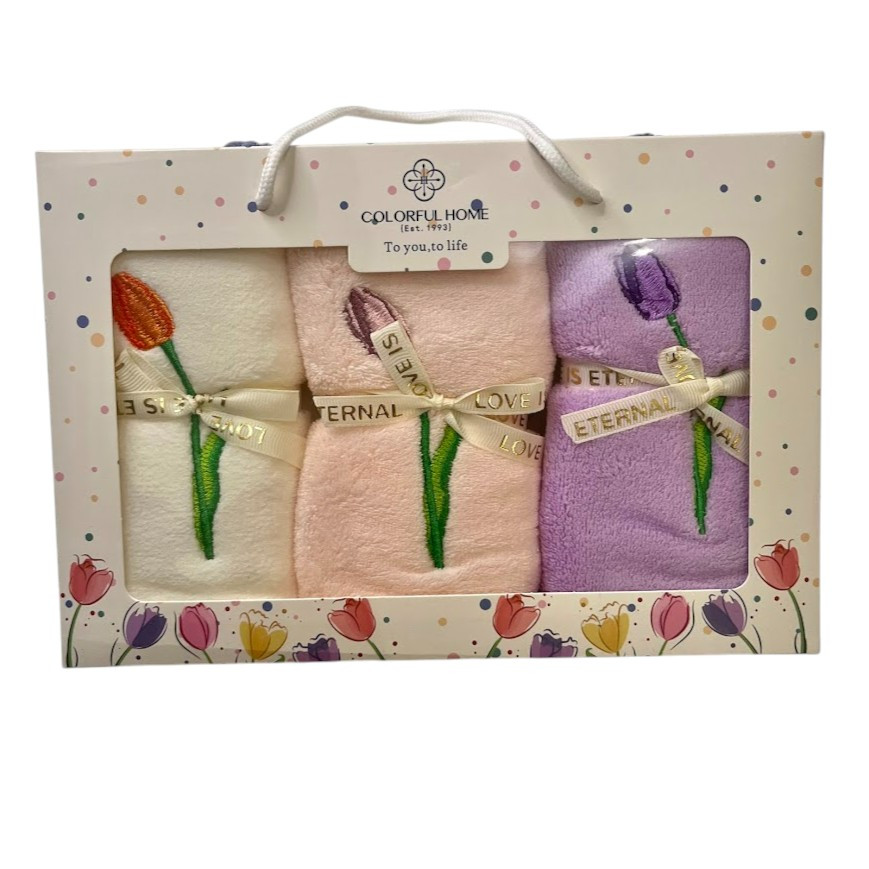 Набір кухонних рушників із мікрофібри 25*50 см, арт 019605, упаковка 3 шт, Різнокольоровий, фото 1