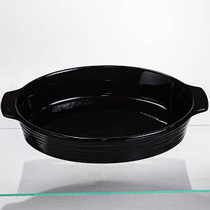 Форма для запікання овальна 36×22.5×7 (см) форма для духовки 2 літри Чорний SH1290