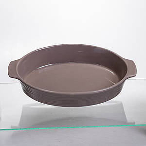 Форма для запікання овальна 36×22.5×7 (см) форма для духовки 2 літри Бежевий S1286