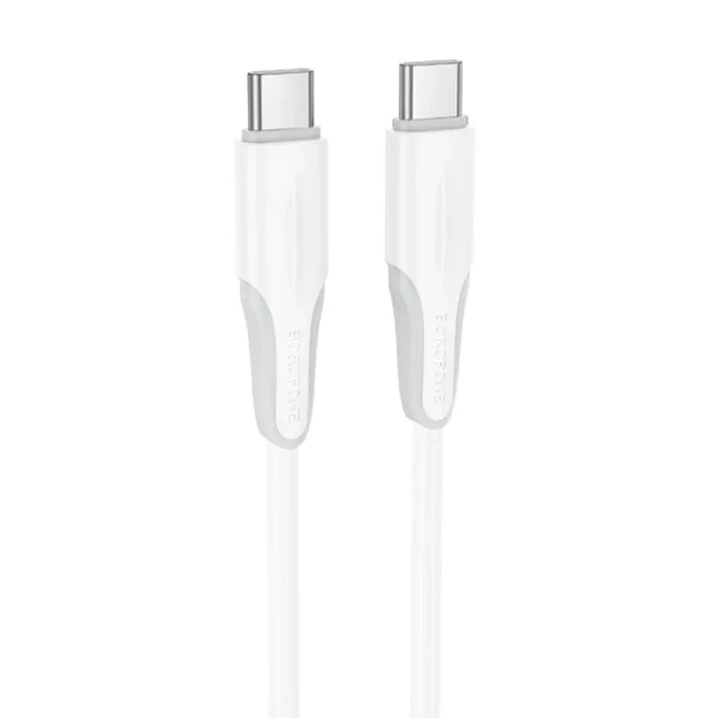 Дата кабель Borofone BX119 New Type-C to Type-C 60W (1m) White, фото 1