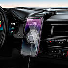 Тримач HOCO Totem RING magnetic wireless fast charging Car holder HW29 (center console) |4.5-7", 15W| чорний, фото 6