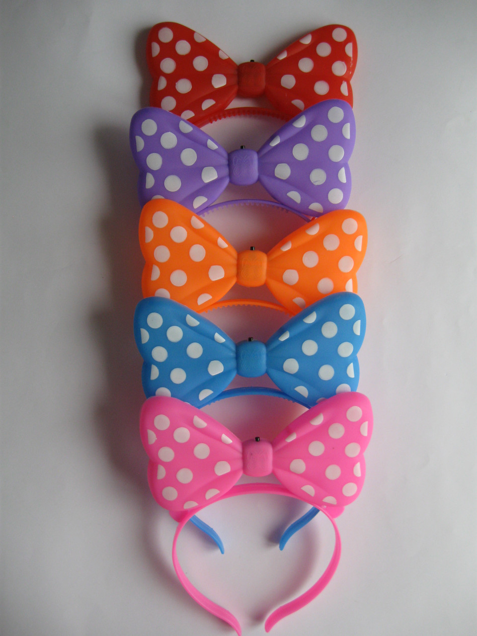 Бантик миготливий на обручі пластиковий, фото 1