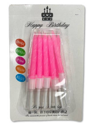 Свічки для торта РОЗОВОЇ спіраль, фото 1