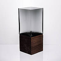 Ваза для квітів квадратная скляна 10×10×25 (см) декоративна ваза 1.5 (л) із товстого скла HP-19-160-3