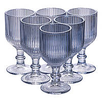 Набір чарок на ніжці 6 шт скляні чарки для горілки, лікерів 50 (мл) набір чарок подарункові Блакитний HP7111BL