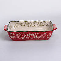 Форма для випікання Vintage 23×14×5 (см) прямокутна форма для випікання в духовці з ручками Червона HM05-09