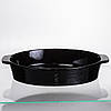 Форма для запікання овальна 36×22.5×7 (см) форма для духовки 2 літри Чорний SH1290, фото 5