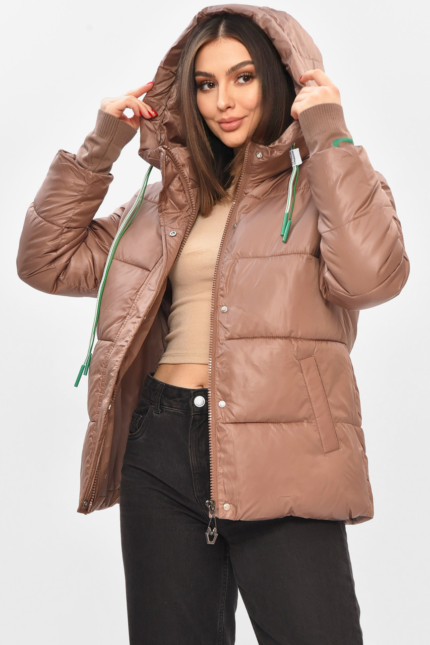 Куртка жіноча демісезонна кольору мокко р.S 208545P, фото 1