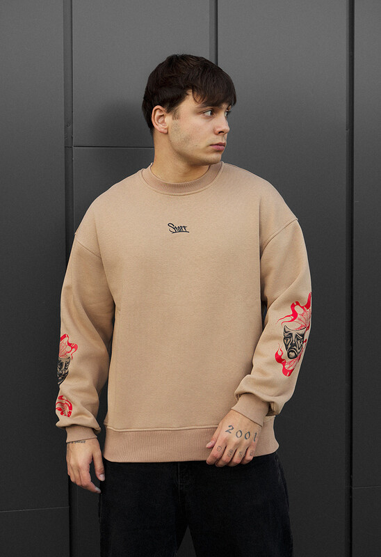 Теплий оверсайз світшот Staff masks oversize fleece, фото 1