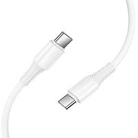 Кабель Type-C to Type-C, 1м, HOCO X120, Білий / Зарядний кабель Type-C на Type-C / Шнур тайп сі / Кабель для зарядки телефону