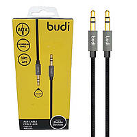 Кабель 3.5мм-3.5мм, 1.2м, Budi DC12712B / Аукс для колонок / Кабель міні джек / Аудіо кабель jack 3.5 / AUX кабель