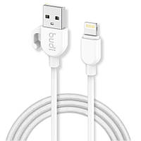 Зарядний кабель Lighting-USB, 1м, 2.4A, DC227L10W / Кабель живлення / Дата-кабель / Кабель зарядки