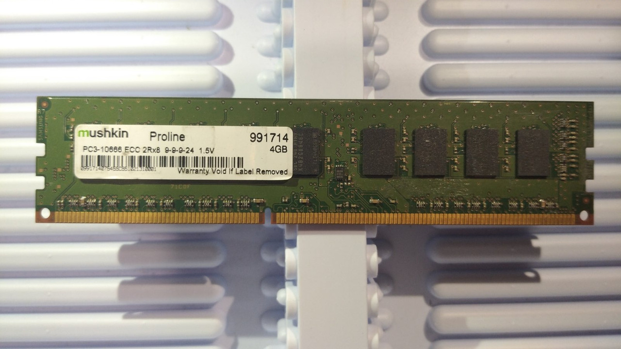4GB DDR3 1333MHz Mushkin Proline PC3 10600E 2Rx8 RAM ECC Оперативна пам'ять, фото 1