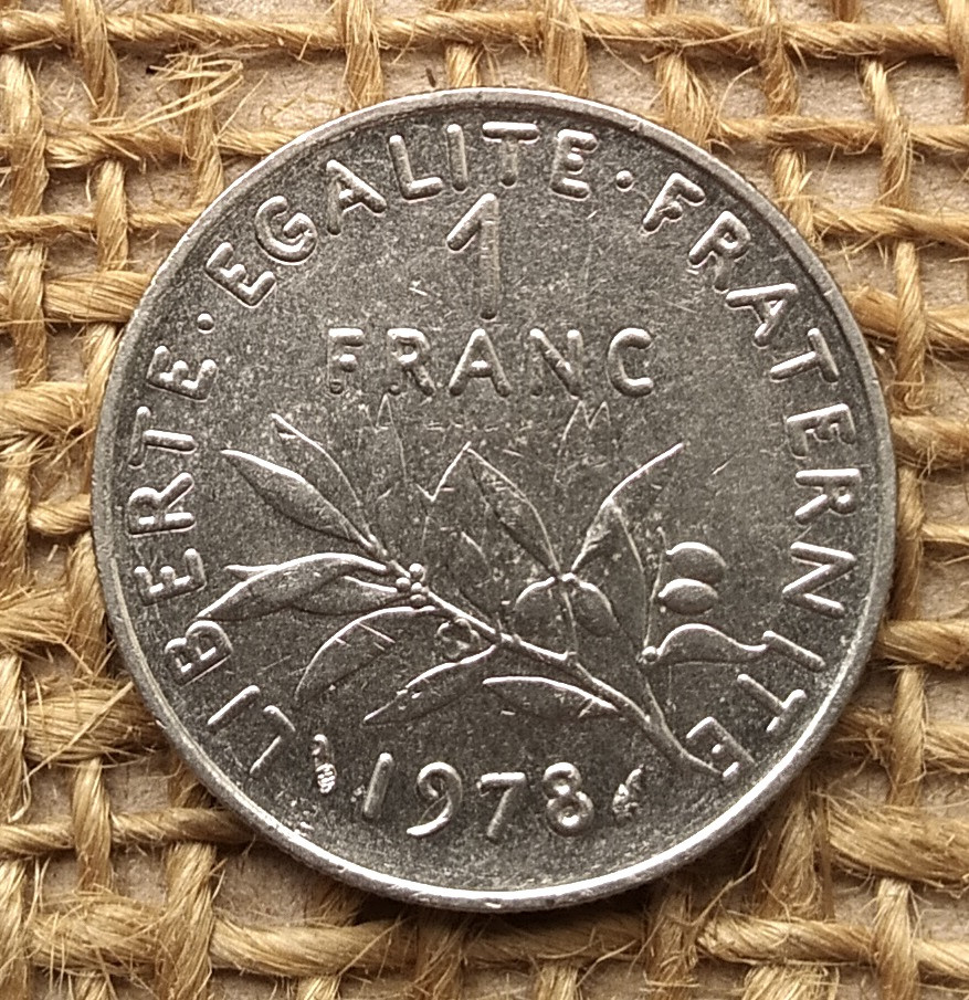 1 франк 1978 року францiя, фото 1
