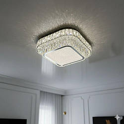 Люстра кришталь з пультом Linisoln 170W до 25 м² колір Хром 9863/60*60