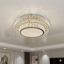 Велика люстра у зал Linisoln 160W до 20 м² колір Хром 9863/600