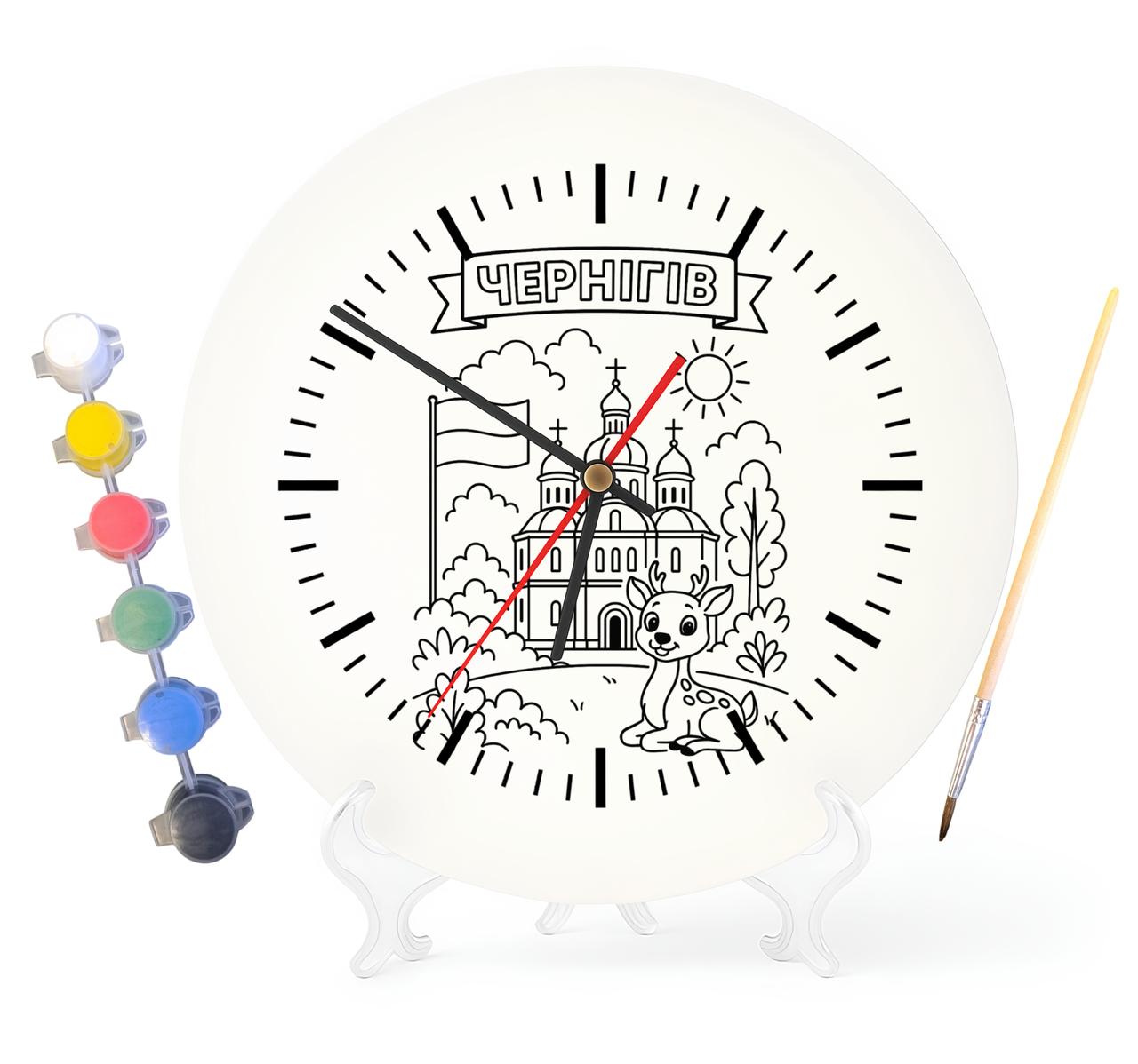 Дитячий набір для творчості годинник розмальовка Чернігів 30 см (Г0143), фото 1