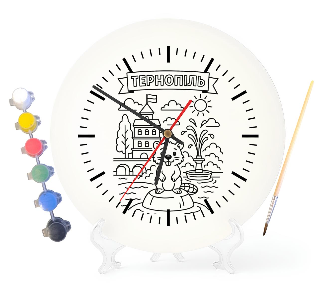 Дитячий набір для творчості годинник розмальовка Тернопіль 30 см (Г0139), фото 1