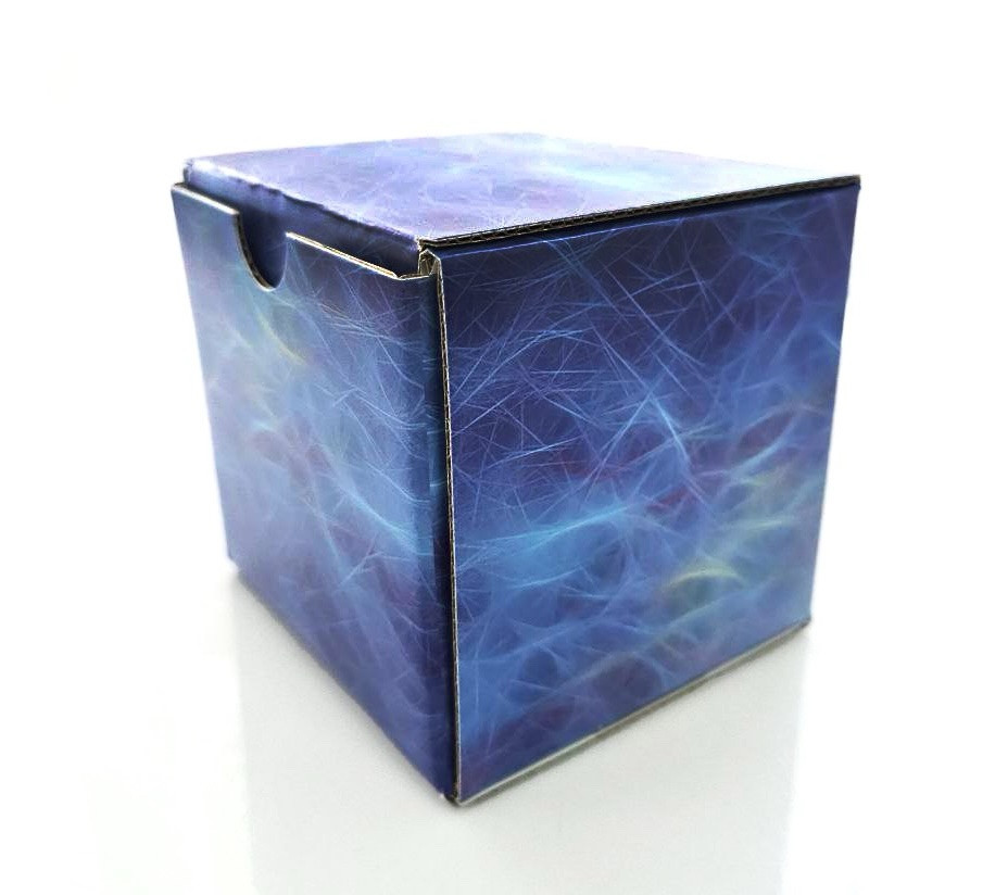 Упаковка з гофрокартона для чашок 330 мл самосбірна (Синя))