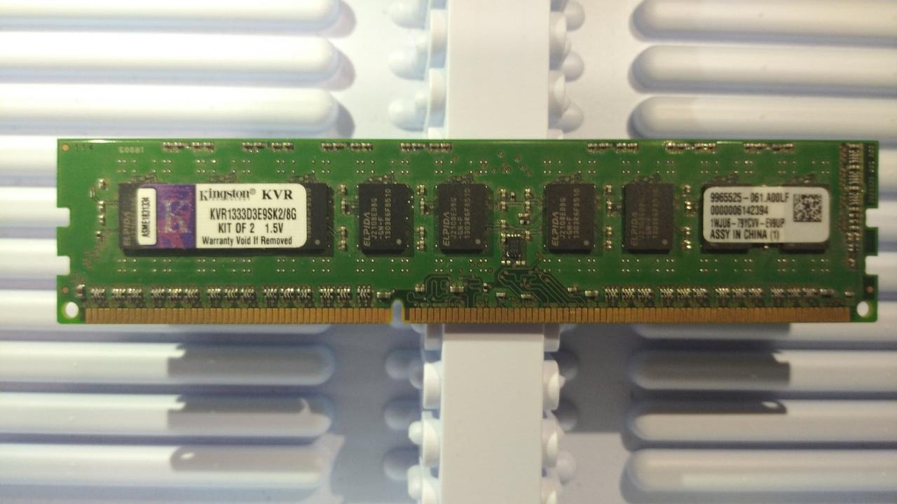 4GB DDR3 1333MHz Kingston PC3 10600E 2Rx8 RAM ECC Оперативна пам'ять KVR1333D3E9SK2/8G, фото 1