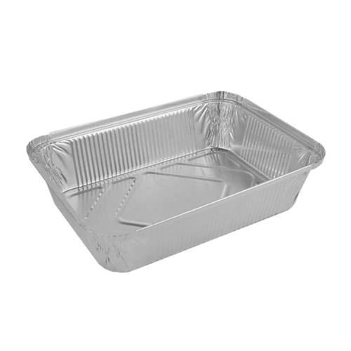 Алюмінієвий контейнер для для холодних та гарячих страв прямокутний 1000мл (220х158х52)  (без кришки) уп 10шт., фото 1