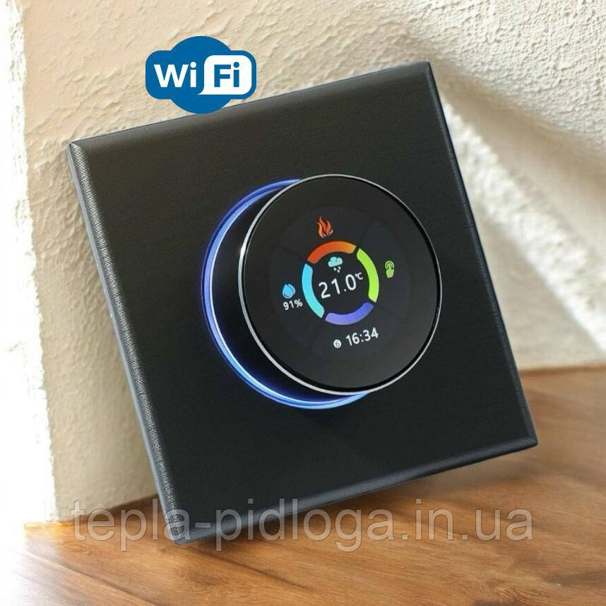 Терморегулятор програматор IN-THERM PWT 700 WI FI ЧОРНИЙ/ БІЛИЙ (рамка), фото 1