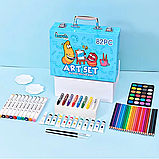 Двоярусний дитячий набір для малювання в кейсі Art Set 82 предметів синій, фото 3