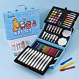 Двоярусний дитячий набір для малювання в кейсі Art Set 82 предметів синій, фото 5