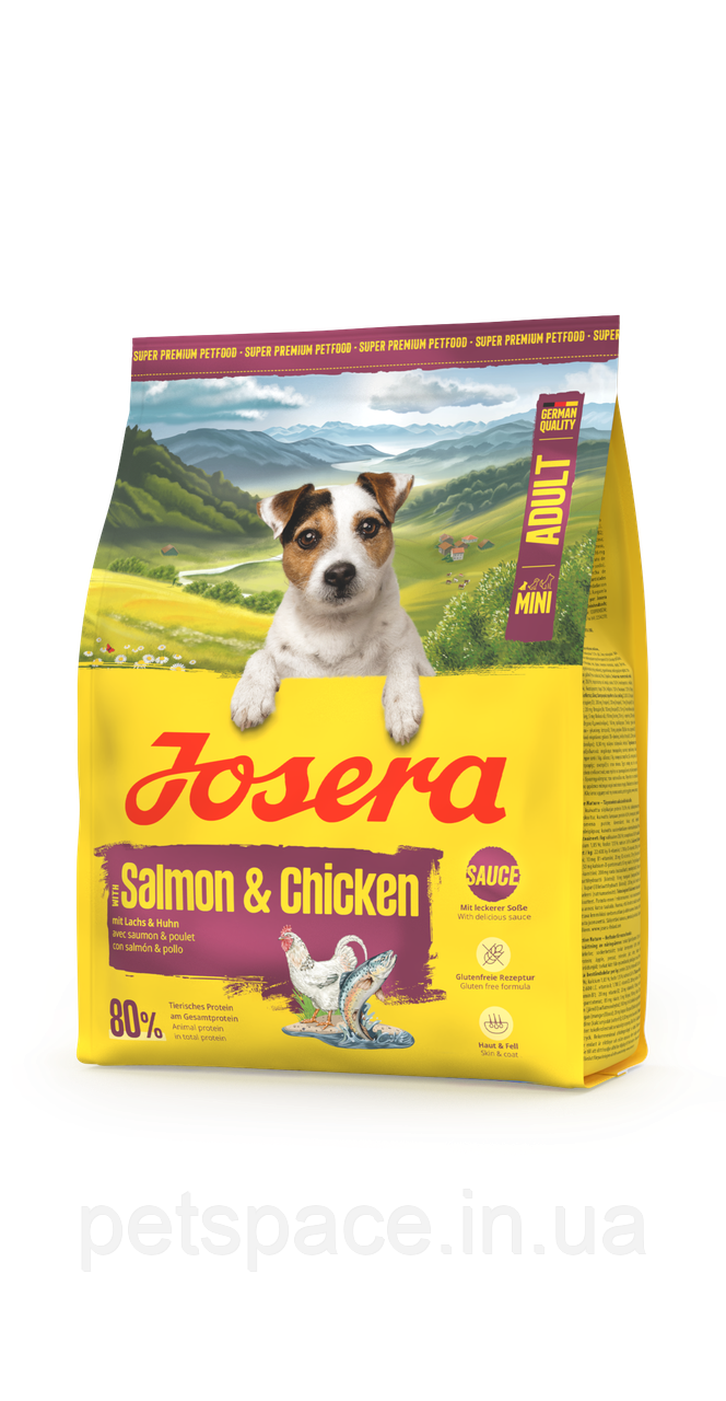 Корм Josera Mini Adult Salmon & Chicken (Йозера Міні для дрібних порід собак з лососем та крукою) 900г, фото 1