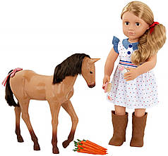 Лялька Our Generation — Шеллі з лошам Аппалуза та аксесуарами, 46 см