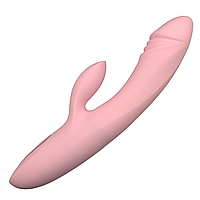 Розовый вибратор с двойной стимуляцией для клитора и точки G, 10 режимов вибрации Новинка 2025