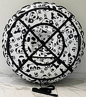 Тюбінг (ваташка) 100 см, з камерою, надувні санки Панда дитячі, підліткові, крижана пвх, модний біло-чорний