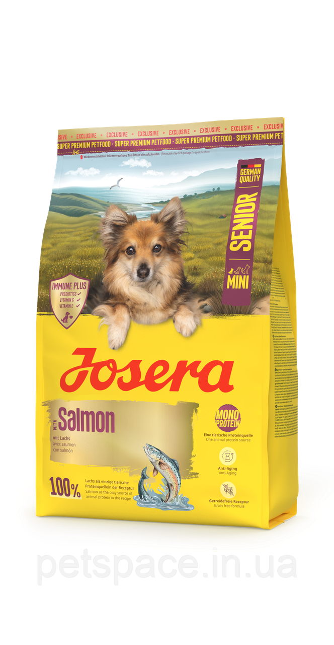 Корм Josera Mini Senior Salmon (для дрібних порід собак у похилому віці, лосось) 3кг, фото 1