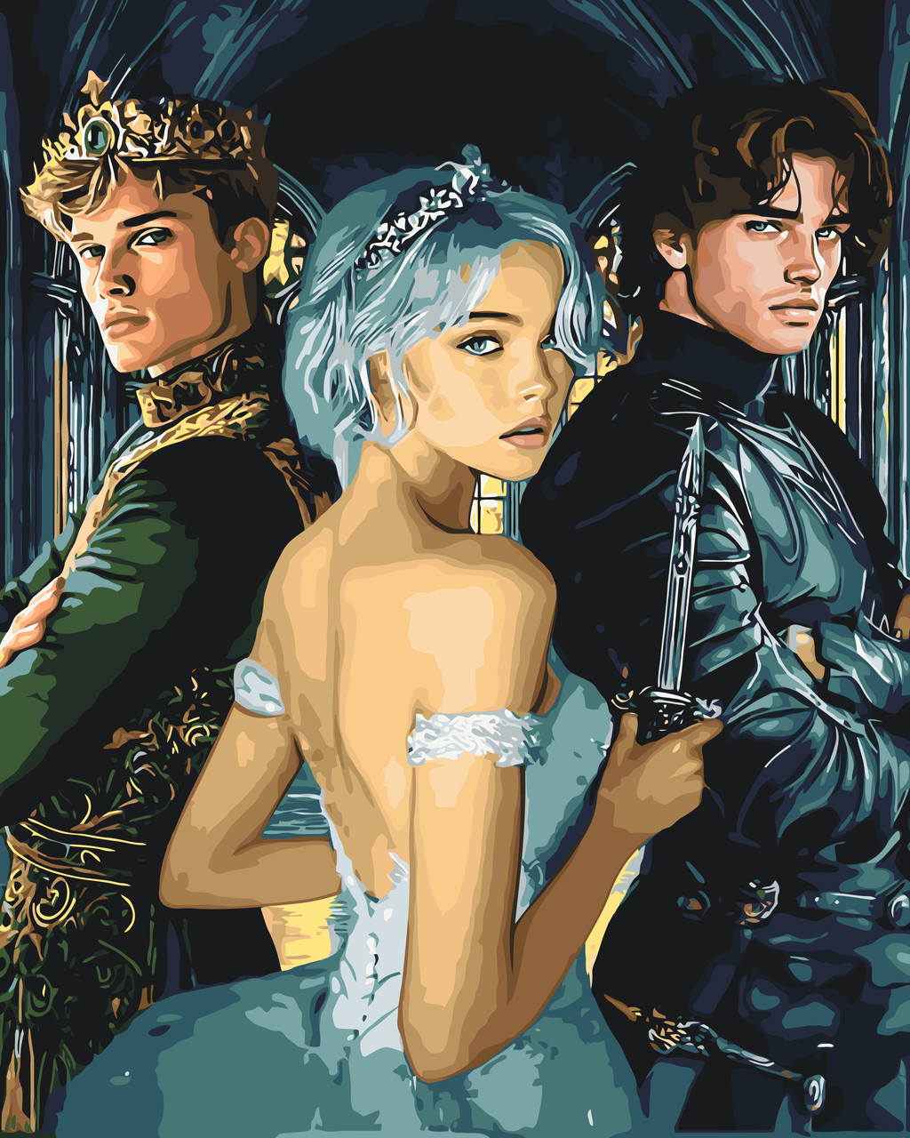 Картина за номерами Трилогія "Безсила", Кай, Пейдін та Кітт 40*50 см Орігамі LW 3530, фото 1