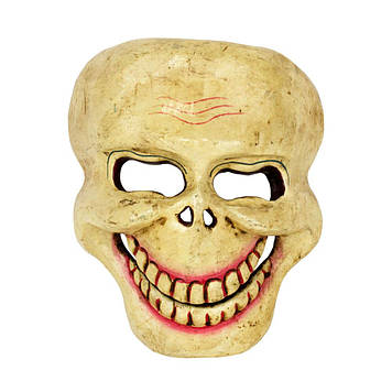 Маска Ручна Робота Непальська Череп 16х13,5х6,5 см Бежевий (25296)