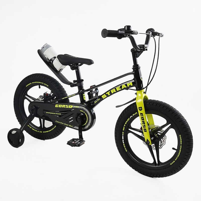 Дитячий двоколісний велосипед Corso Stream SM-410 16" Чорно-жовтий (170431), фото 1