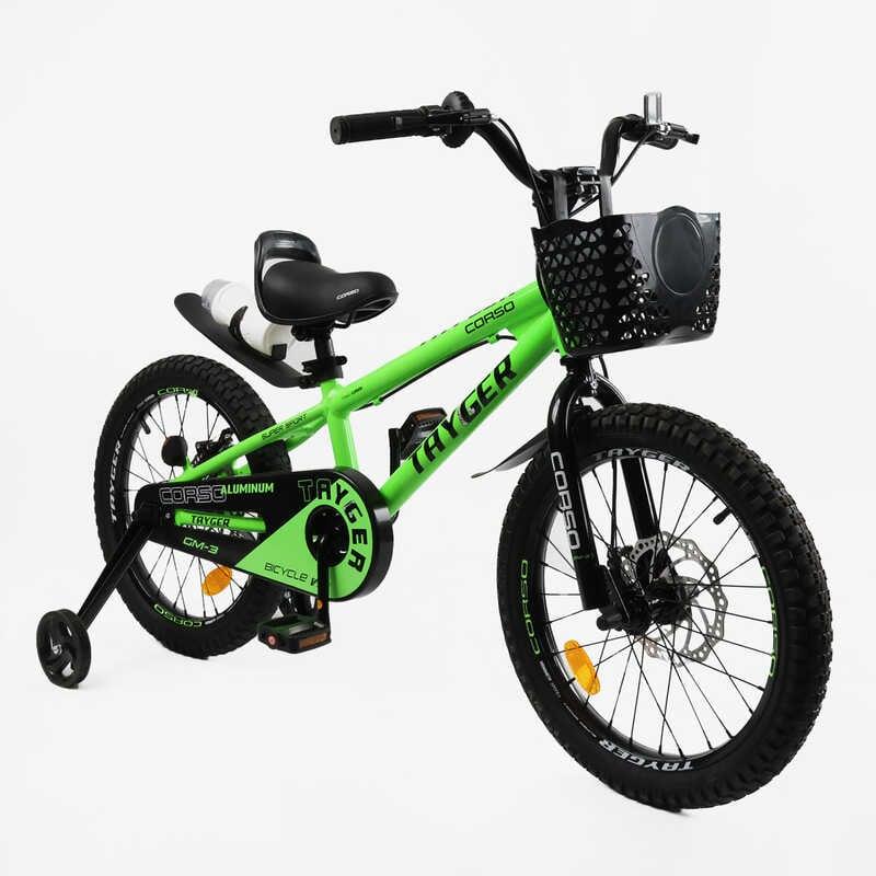 Дитячий двоколісний велосипед Corso Tayger TG-300 18" Зелений (176839), фото 1