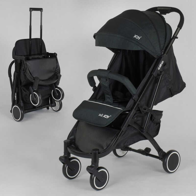 Коляска прогулянкова дитяча "JOY" Vittoria Green linen + футкавер + телескопічна ручка (87720), фото 1