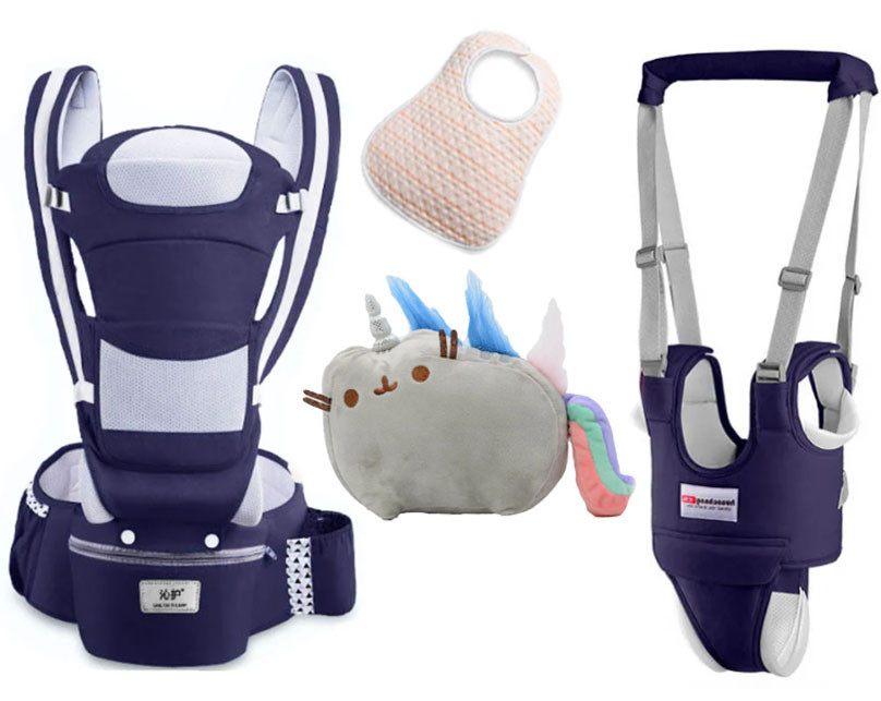 Хіпсит Baby Carrier ерго-рюкзак кенгуру-переноска 6 в 1 іграшка Пушин кіт Веселка (vol-1883) Темно-синій, фото 1